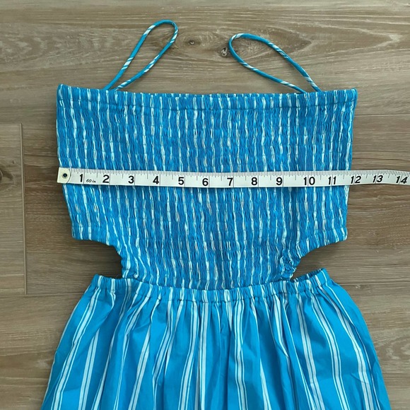 NWT Faithfull the Brand Baylee Jumpsuit Maya Stripe Print Blue size 2 - Picture 4 of 11